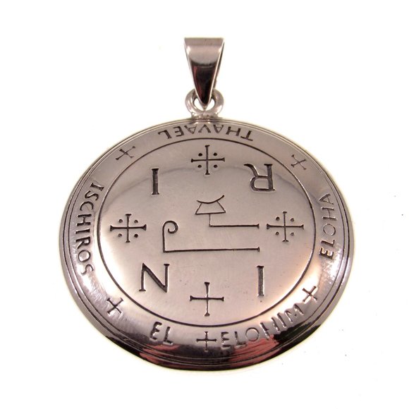 Solid 925 Sterling Silver Sigil of Archangel Thavael Pendant by Peter Stone